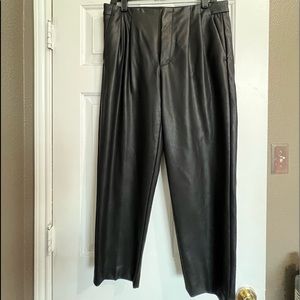 Banana Republic-Black Faux Leather Pants - SZ 6